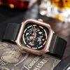 Wristwatches Luxury Automatic Mechanical Men Watch Hollow Alloy Menwatch Fashion Sport Waterproof For Carved Clock