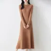 Urban Sexy Kleider Winter/ Herbst Oneck weibliche Kleider 100% Wollgestrickkleid für Frauen Ankunft Langstil 6 Color Jumpers Sy01 231215