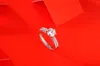 Clusterringen Moissanite diamant 18k goud S925 verlovingsring klassiek dameshuwelijkscadeau maat 1