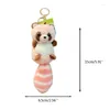 Keychains Lovely Big Tailed Raccoon Charm Keychain Y2K Plush Ornament Pendant Keyring Backpack Decoration Bag Jewelry