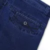 Mäns jeans storlek 3045 män affärer klassisk manlig stretch plus baggy rak denim byxor bomullsblått arbete 231214