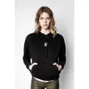 Zadig Voltaire Women's Hoodies Sweatshirts 23AW early autumn new French minority zv back photo large letter printing loose fleece Cotton Hooded women's sweater