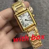 Kadınlar bayanlar için izle, kare panthere moda kuvars hareketi izler kare tanklar kadınlar altın gümüş saatler montre de lüks iş kutusu