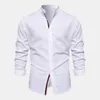 Camisas de vestido masculinas moda branco homens roupas casuais manga longa mens cor sólida regular ajuste botão para baixo camisa de negócios para