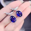 Dangle Earrings Natural Sapphire S925 Sterling Silver Fashion Women's Premium Wedding Jewelry