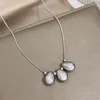 Correntes Dodohao 316L Aço Inoxidável Cor de Ouro Oco Waterdrop Beads Bola Pingente Colar para Mulheres Simples Não-Desvanecimento Gargantilha Jóias