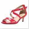 Sandals Women Sandals Pumps Sexy 5cm Thin High Heels Open Toe Summer Casual Buckle Strap Sandal Patent Leather Party Wedding Shoes 231215