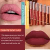Lipstick 6Pcs Set Of Boxes Velvet Matte Lipstick Lasting Non-stick Liquid Lipstick Lip Gloss Nude Glaze Lips Makeup Cosmetics Labiales 231215