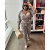 Women's Two Piece Pants Hooded Jackets Velvet 2 Piece Pant Sets Women Elegant Velour Tracksuits Y2K Club 2023 Ladies Winter Coats Two Piece Sets Joggers T231215