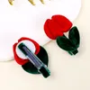 Accessori per capelli 2 pezzi Born Velvet Tulip Clips Ragazze Fiori dolci Forcine per bambini Barrettes Copricapo Copricapo per bambini