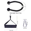 Gym Cable Machine Attachment Set Triceps Pull Down Rope with Resistance Bands Handle and Carabiner Fitness Equipment 240104