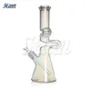 Bonga de vidro de vidro de cachimbo de vidro Bongo Big Z em forma de cubo de vidro torcido Bongo 14 polegadas 7 mm de espessura holográfico de vidro de vidro Bongo com junta de 14 mm