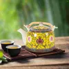 Zestawy naczyń stołowych czajnik herbaty ceramiczne małe pulę biurka czajnicza Enamika z rączką ceramika el home
