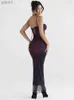 Vestidos sexy urbanos mozision roxo impressão sexy longo vestido rabo de peixe para mulheres robe novo espaguete cinta sem costas sem costas ruched maxi vestido vestidosl231215