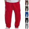 Men's Pants Hip Hop Sweatpants Fall And Winter Multi Pocket High Waist Open Back Jumpsuit House Bedroom