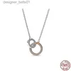 Pendentif colliers Bijoux exquis pour femmes 925 en argent Sterling classique multi circulaire lune pendentif collier s'adapte Original charme perlé bricolage cadeaux L231215