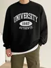 Mens Hoodies Moletons Universidade 1987 Design Engraçado Homens Camisola AllMatch Roupas Moda Street Tops Retro Confortável Pullovers 231214