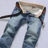 Męskie dżinsy 2023 Zimowa jesień ciepła Slim Fit Fashion Fashion Gtromen Dżinsowe spodnie polarowe spodnie marki niebieskie Howdfeo 231214