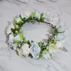 Pcs Rose Flower Crown Girls' Dress Hair Accessories Wedding Bridal Headband Ornament Kids Children Floral Garlands