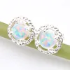 5 par Lot Luckyshine Holiday Gift for Women Fire Opal Stud 925 Sterling Silver Rosja Ameryki Australia Wedding Studs282g