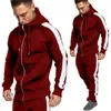 Trainingspakken voor heren Herfst-wintertrainingspak Herenset 2-delige hoodies met rits Joggers Broeken Hardlopen Joggen Sportkleding Sweatsuit met capuchon Oefening 231214