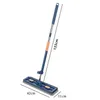 MOPS FLOOR CLEANフラットラージモップまたはバケツ自己片思い家庭用湿った乾燥マイクロファイバーパッドウィンドウツールスクレイピングストリップ42cm 231215