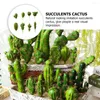 Decorative Flowers 8 Pcs Artificial Cactus Fake Succulents Miniature Foam Simulation Plant