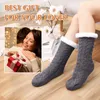 Socks Hosiery Women's Slipper Socks Fluffy Thermal Floor Socks Cozy Fleece Lined Winter Non Slip Socks Warm Funny Bed Socks with Grippers 231215