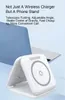 3 in 1 Wireless Charger for iPhone Magnetic Foldable Charging Station Travel Charger for Multple Devices iPhone 15/14/13/12 Series AirPods Pro iWatch