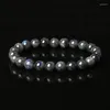 Strand 5A Original Flash Labradorite Armband för kvinnor Reiki Blue Light Moonstone Nature Semi-Erecious Stone Jewelry