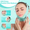 Dispositifs de soins du visage Double réducteur de menton V masque de levage avec masseur de bande d'exercice de mâchoire et ceinture en tissu doux 231215