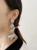 Achterkant oorbellen Europees en Amerikaans nicheontwerp Halve cirkel Flash diamanten hanger Gradiënt overdreven oorclip