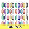 Keychains 100 PCS Mix Color Keychain Key ID Label Tags Luggage El Number Classification Card Rings Wholesale