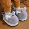 Pantoufles enfants coton chaussures hiver mignon dessin animé chat garçons et filles chaud antidérapant maison bébé pantoufles enfants chaussures de sport à la mode 231215