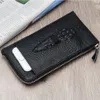 Genuine leather Alligator zipper mens long designer wallets male fashion casual cow leather card zero purses high phone clutchs no279n