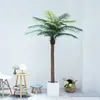 Decoratieve Bloemen Kunstmatige Kokospalm Voor Tuindecoratie Grote Groene Plant Nep Binnen Buiten Huis Mall 160cm 180cm 210cm