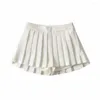 Jupes Mode Sexy Femmes Plissées Taille Haute Été Vintage Mini Version Coréenne Tennis Étudiant Blanc Conçu Jupe De Danse