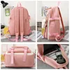 Backpacks 5 piecesset cute girls backpack childrens backpack Oxford cloth bag coin wallet pencil case cross body bag 231214