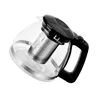 Servis uppsättningar av rostfritt stål te -infusör tekanna teakettle med kallt vatten glasblommande kontor
