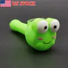 3.5 inch Unbreakable Green Frog Shape Silicone Hand Pipe Smoking Pipe Accessories