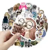 50pcs Owl Strigiformes cute animal Waterproof PVC Stickers Pack For Fridge Car Suitcase Laptop Notebook Cup Phone Desk Bicycle Skateboard Case.