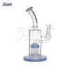 Hittn Glass Bubbler Dab Oil Rig 9,5 tum Percolator Bong Hookah Glass Water Bong 8 Tree Arms Perc Glass Pipe 14mm Joint Black Milk Blue Milk Green