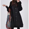 Outono e inverno nova versão coreana grande feminino comprimento médio solto casaco de lã capa de lã blusão casaco feminino