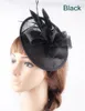 Fashion Fancy Feather Wedding Hair Fascinators Bands Elegant Women Sinamay Church Millinery Hats Ladies Occasion Headwear