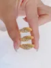 Wedding Rings 10Pcs Fashion gold plated female ring jewelry women girls Simple designs unisex Vintage rings 231214