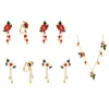 Necklace Earrings Set Enamel Winter Rose Flower Jewelry For Woman 2023 Trend