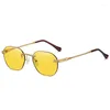 Zonnebril Metalen Randloze Veelkleurige Zonnebril Dames Heren Merk Designer Frame Brillen Shades UV400