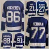 AANGEPASTE Tampa''Bay''Lightning''2022 Stanley Cup Finale Hockey 91 Stamkos Jerseys 21 Punten 77 Hedman 86 Kucherov 88 Vasilevskiy Reverse Champio