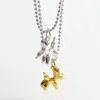 Pendants Korea 925 Sterling Silver Smooth Dog Necklace Female Accessories Jewelry Clavicle Chain Simple Neck Chains For