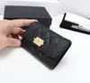 10a Designer Wallet Caviar CC Wallet Purse Purse Dames Lederen Wallets Coin Purse Credit Card Slot Mini Skinny Black Card Top Zip Coin Pouch met ID Holde 017